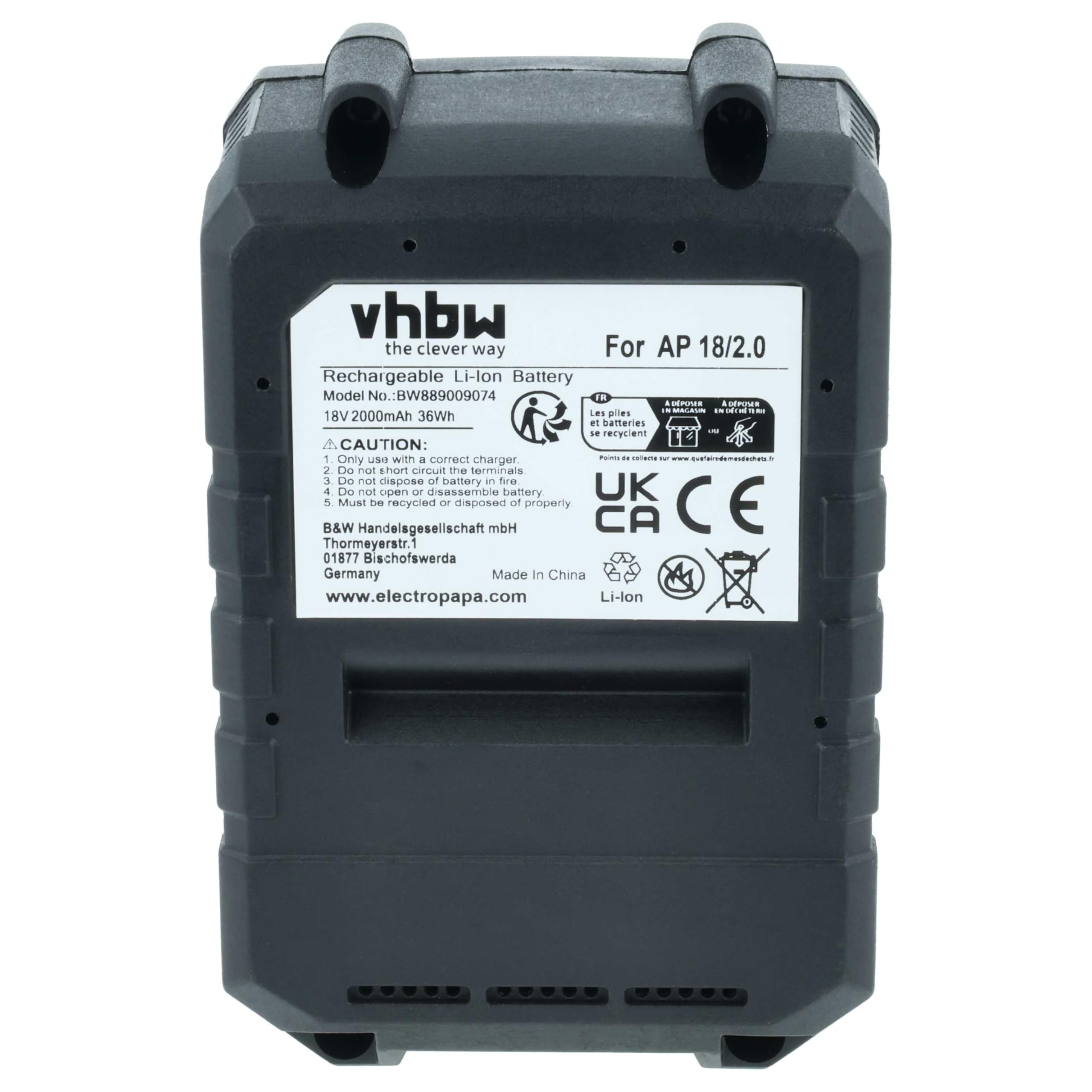 vhbw 2x batteria compatibile con Flex Lithium Power 18 V