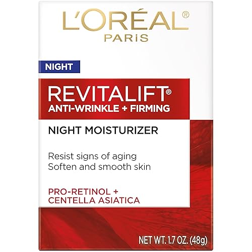 LOreal Paris RevitaLift Crema hidratante antiarrugas  reafirmante de noche 17 onzas paquete de 2