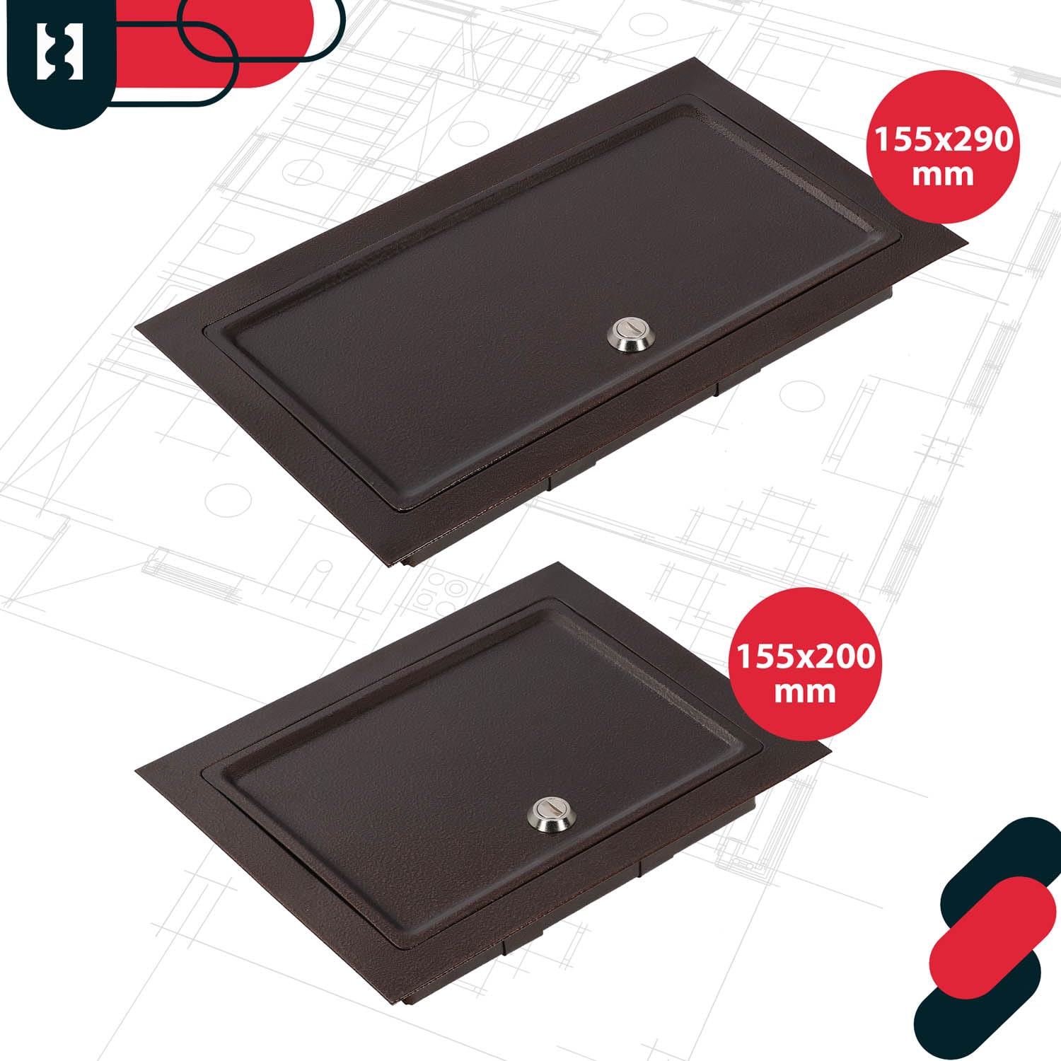 KOTARBAU® Drzwi kominkowe 155 x 205 mm miedziane antyczne drzwi pieca z osłoną termiczną do otwierania za pomocą śrubokręta lub monety