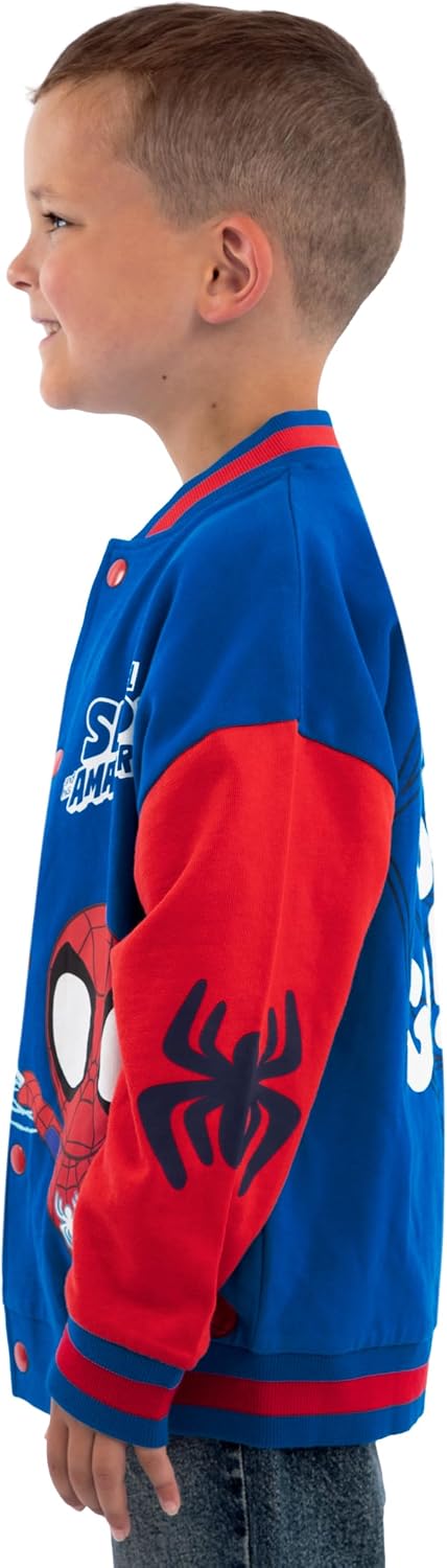 Marvel Spidey And His Amazing Friends Boys Jacket, Spiderman Jacket For Boys, Superhero Bomber Jackets For Kids
