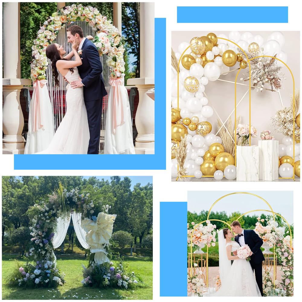 Supporto ad ArcoPalloncini Struttura 2M/6,6 Pollici Supportoad Arco Matrimonio, Supporto ad ArcoGiardino,Allestimento Compleanno(Giallo, 4 Piedi,5 Piedi,6 Piedi)