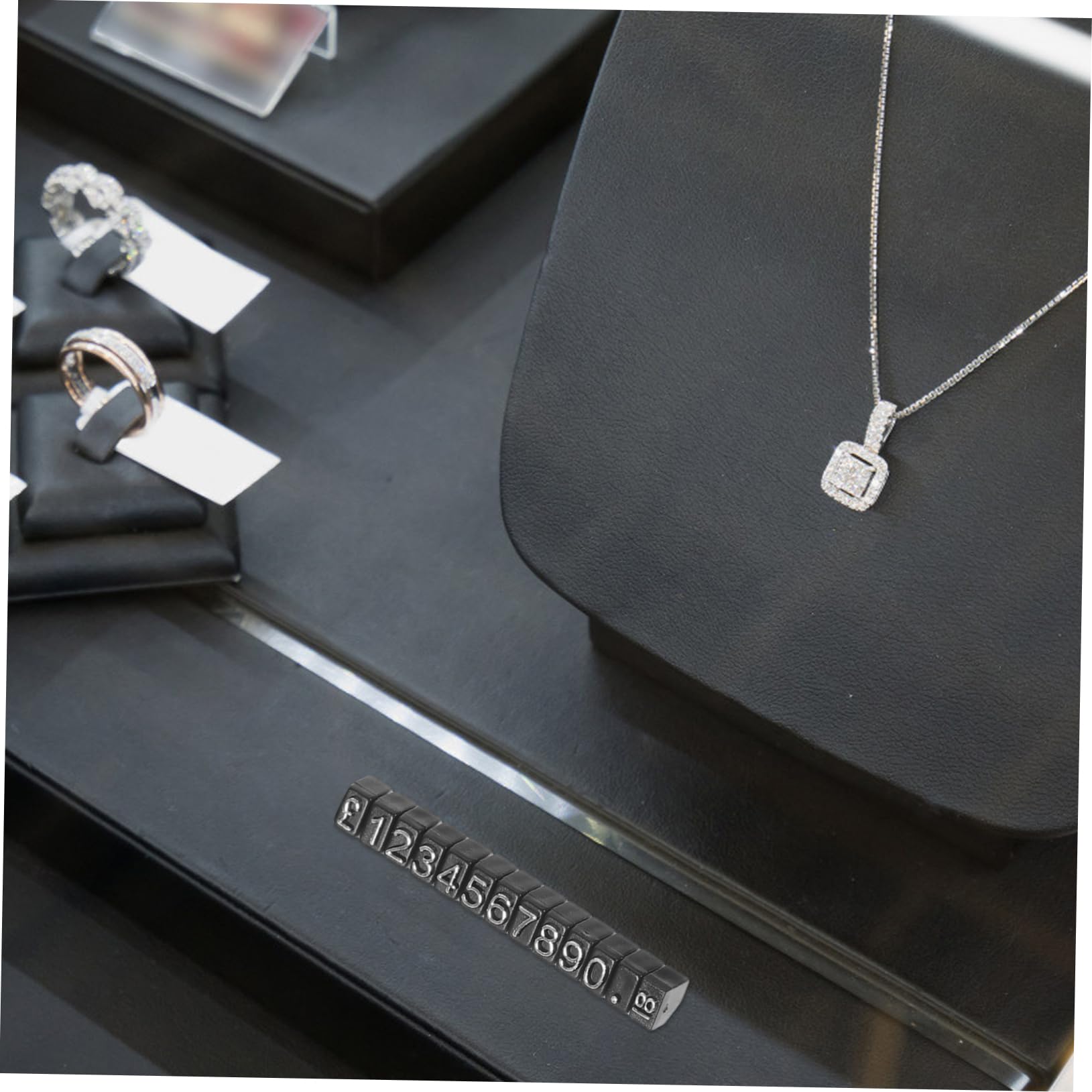 TEHAUX 50sätze Preisdisplay Cube Für Einzelhandel Preisschilder Für Schmuck Kosmetik Lebensmittel Und Mehr Verstellbare Preisblöcke Mit Elegantem Design