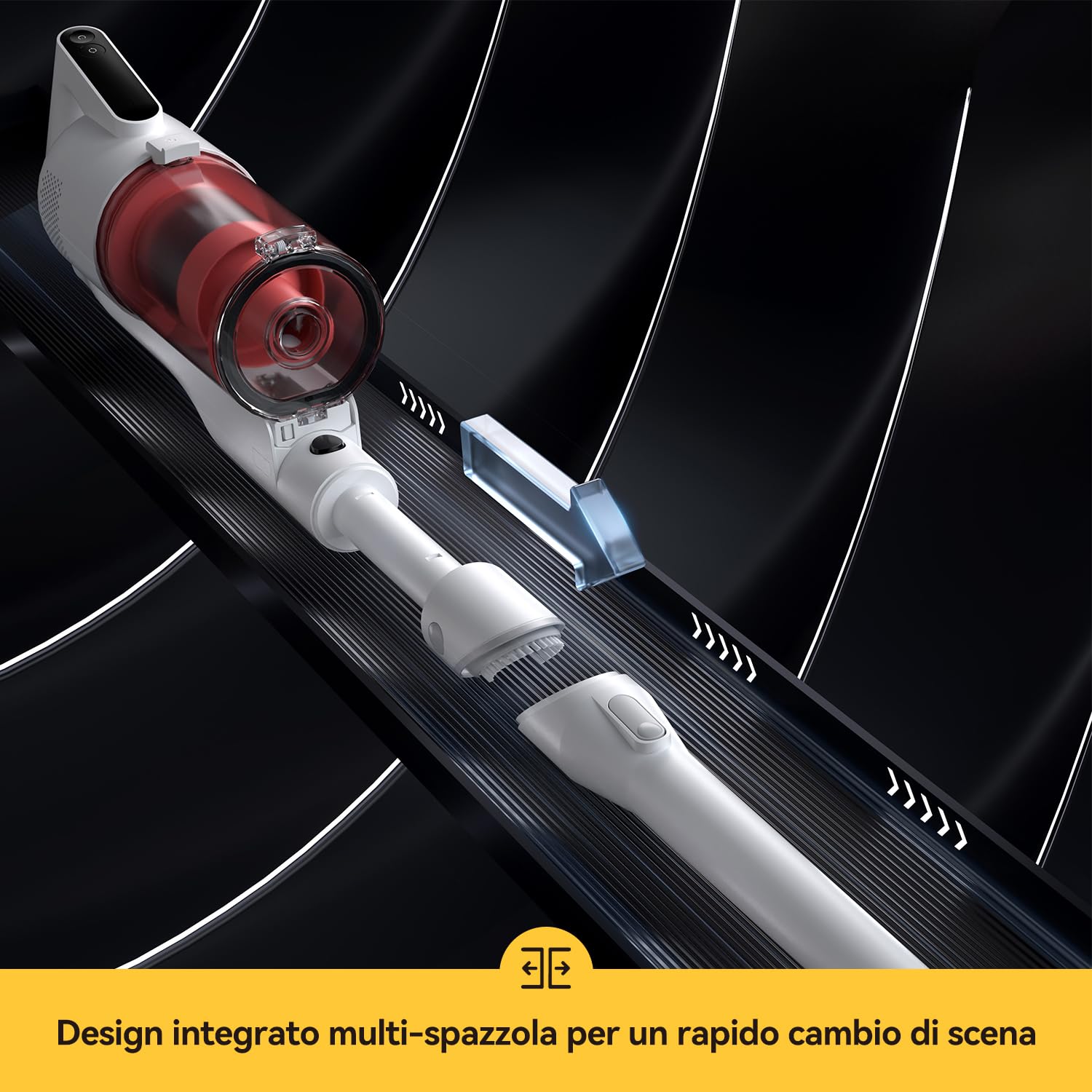 Deerma DEM-T20W Aspirapolvere senza filo 2 in 1: Aspira e Lava con 180W di Potenza, Filtro HEPA, Design Leggero