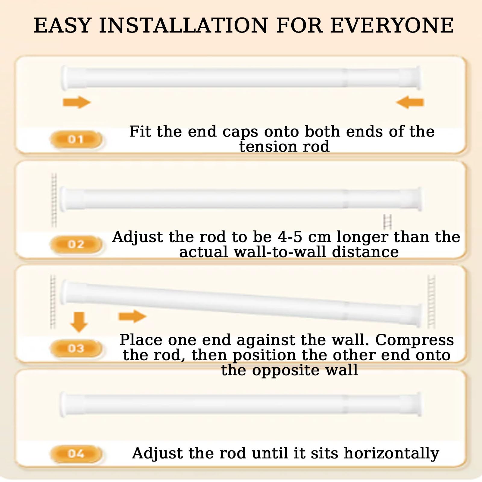 85–315 Cm Gardinenstange, Teleskopstange, Vorhangstange