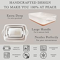 Vista 4 de Mora - Platos para hornear de 7x11 pulgadas y moldes para pan - Porcelana, cacerolas y utensilios para hornear, del horno a la mesa, apto