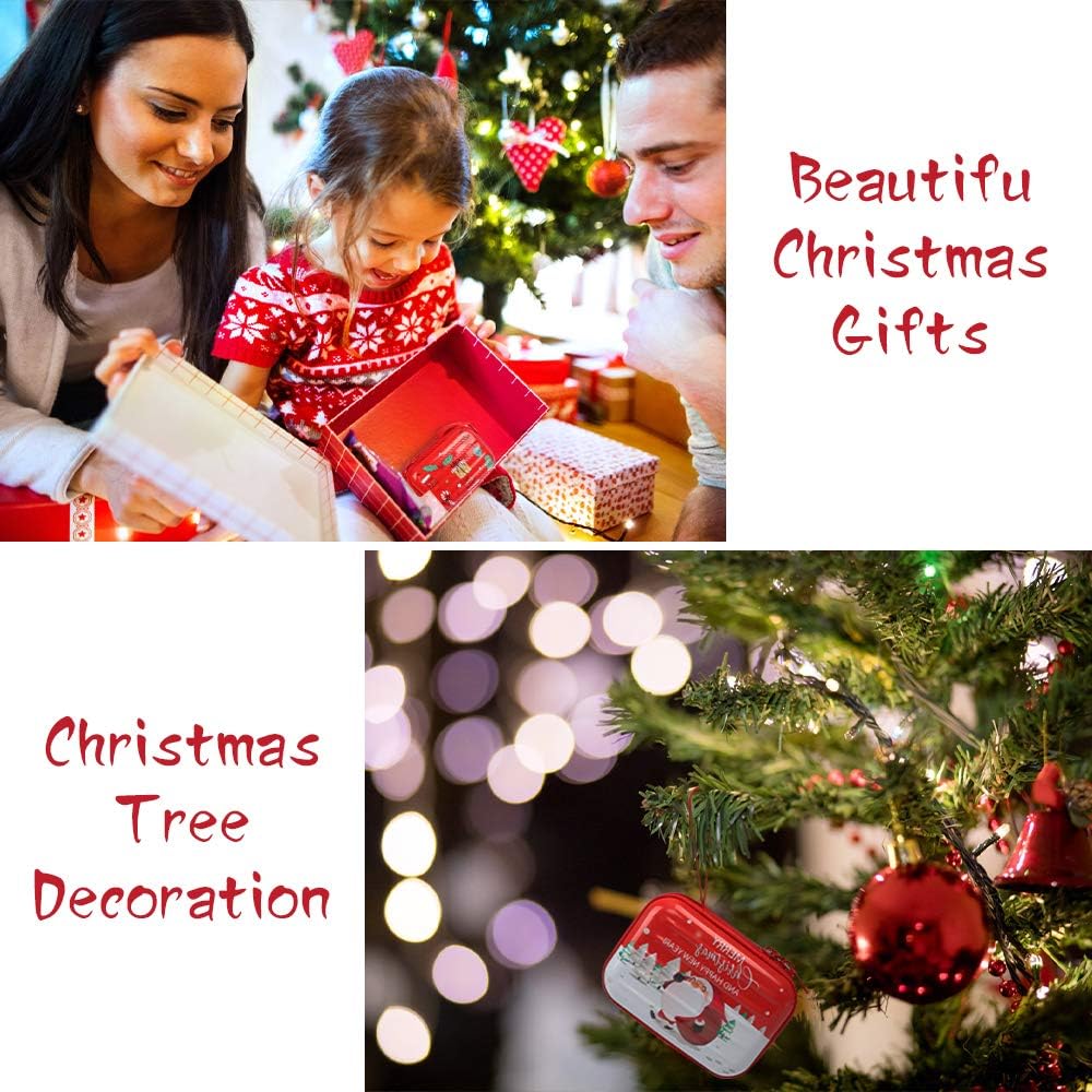CAUTIOUS 6PCS Porte Monnaie de Noël, Porte-Monnaie Enfant Noël Boîtes à Bonbons de Noël Boîte Noël Vide Etui écouteurs pour Noël Écouteurs Chocolats Bonbons