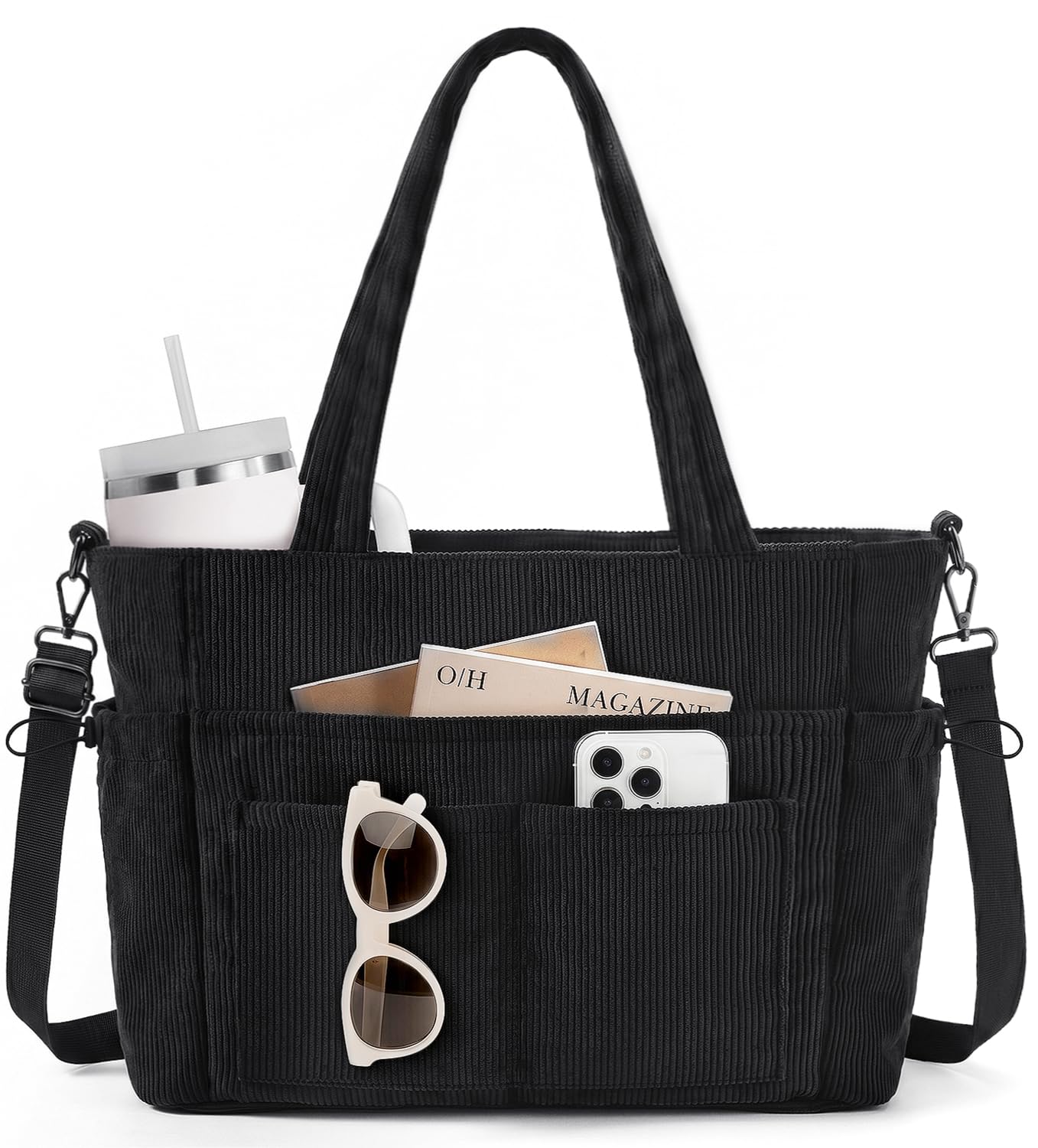 Prite Shopper Tasche Damen Handtasche Groß, Leicht Arbeitstasche Cord