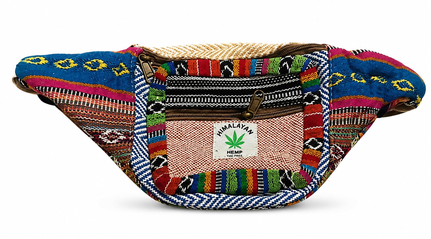 Himalayan Hemp Boho Fanny Pack Multicolor Ethnic Waist Bag-image-22
