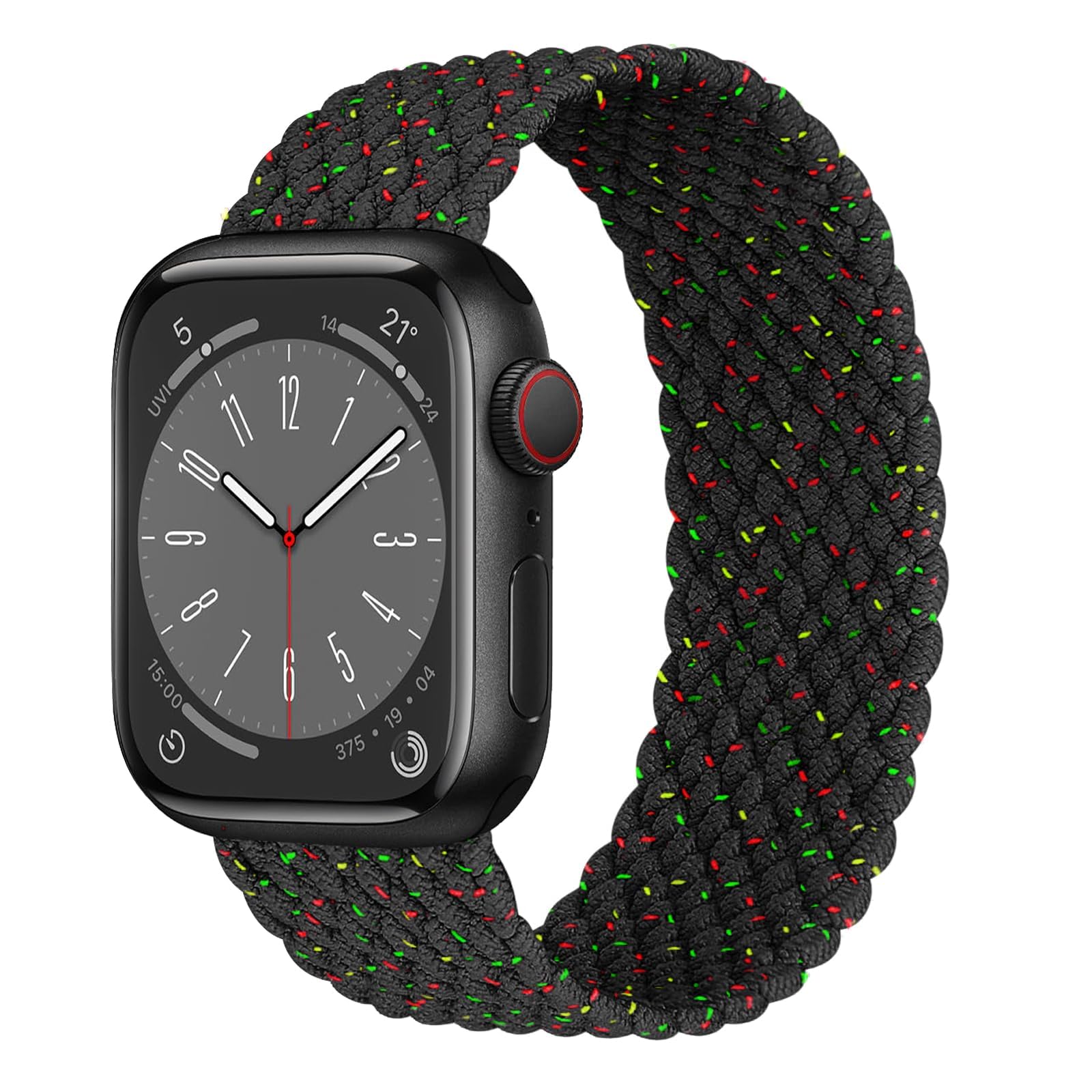 Braided Solo Loop for Apple Watch Band 40mm 42mm 41mm 38mm 44mm 46mm 45mm Ultra/3 2 49mm Men/Women,Stretchy Nylon Sport wristband Strap for iWatch Bands Series 11/10/9/8/7/6 5/4/3/SE 40 44 42 45 46 mm — view 74