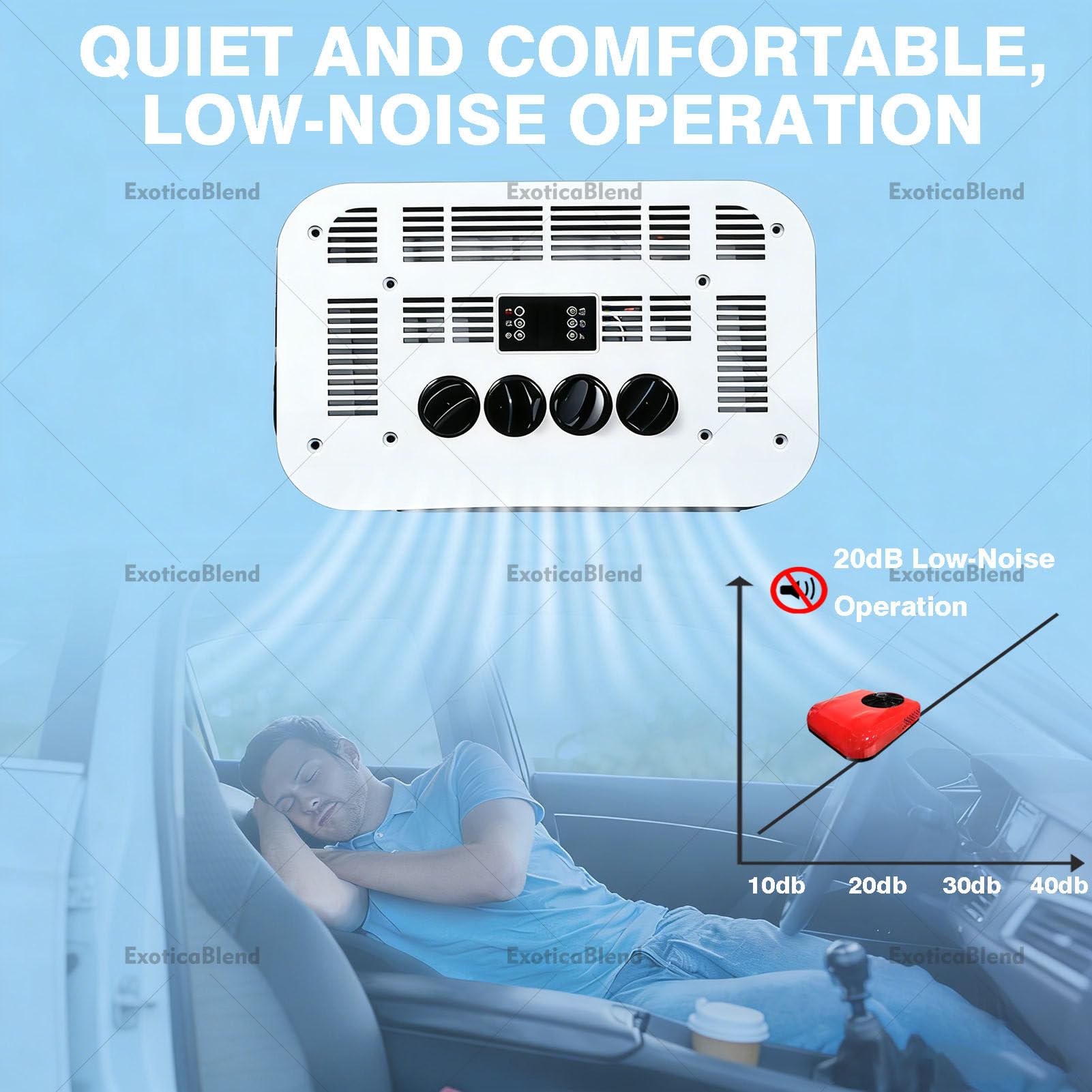 Klimatyzator dachowy 12 V/24 V do kampera, 12 V DC AC, bezszczotkowy kompresor, bardzo cichy do samochodów ciężarowych, kamperów, przyczep kempingowych, przyczep kempingowych i kamperów