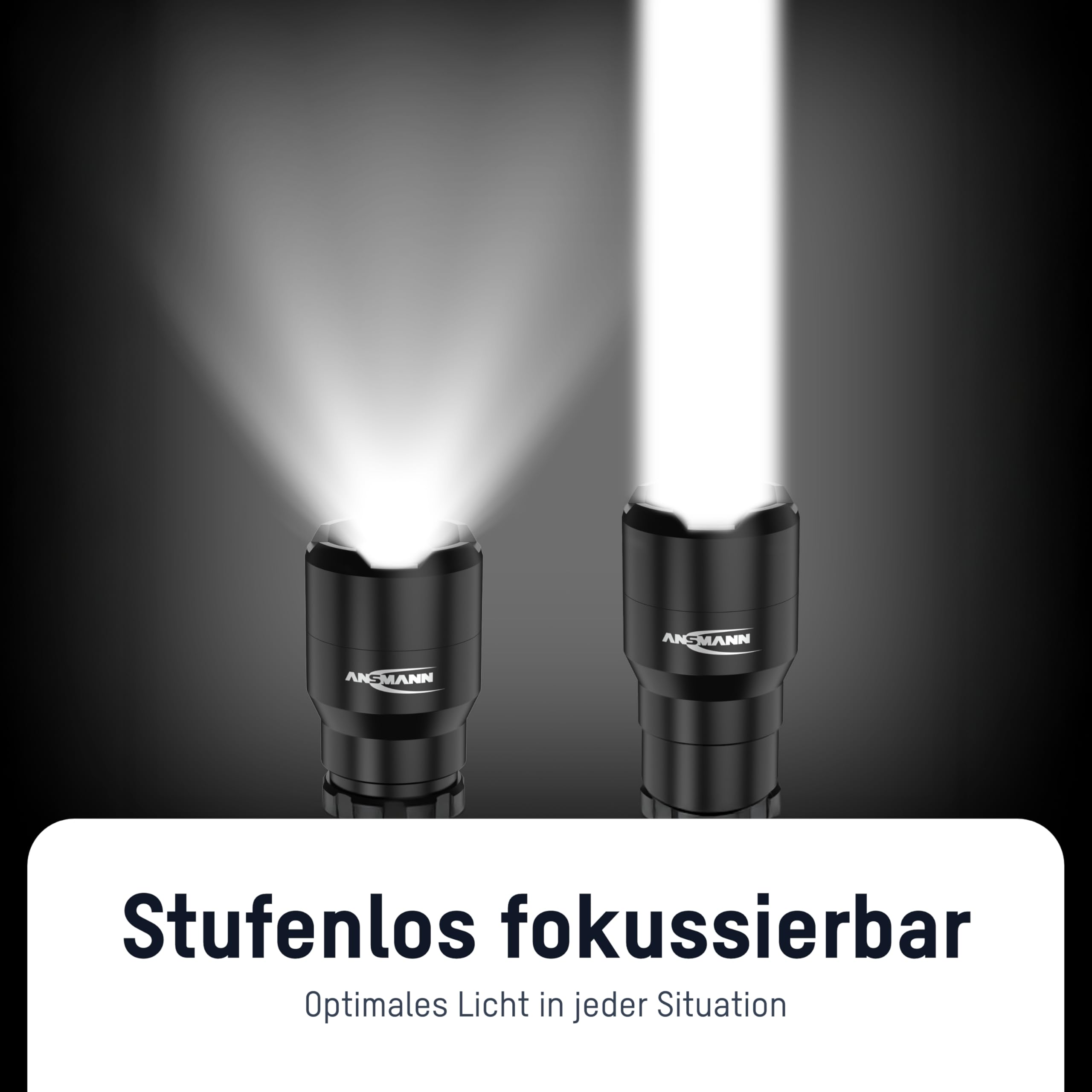 Ansmann Survival Taschenlampe 1020 Lumen, aufladbar per USB C Kabel, kompakt sehr hell und extrem lange Leuchtdauer, mehrere Lichtmodi, Outdoor LED Lampe zum wandern camping Notfall Ausrüstung