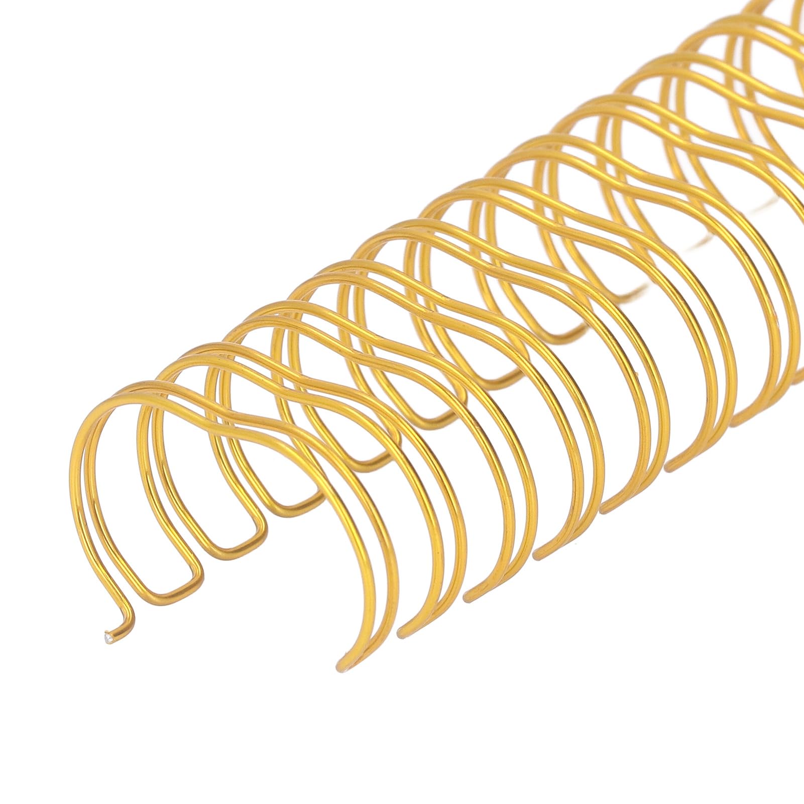 Anelli per Rilegatura in Filo Metallico Dorso per Rilegatura a Doppio Anello Rivestito in Nylon 3/4 Pollici 19 Mm Capacità 180 Fogli Confezione da 50 per Report A4 Presentazioni (GOLD)