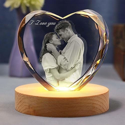 Marcos de fotos de cristal, regalos de cumpleaños para mujeres, hombres, mamá, papá, regalos conmemorativos de boda personalizados para parejas,