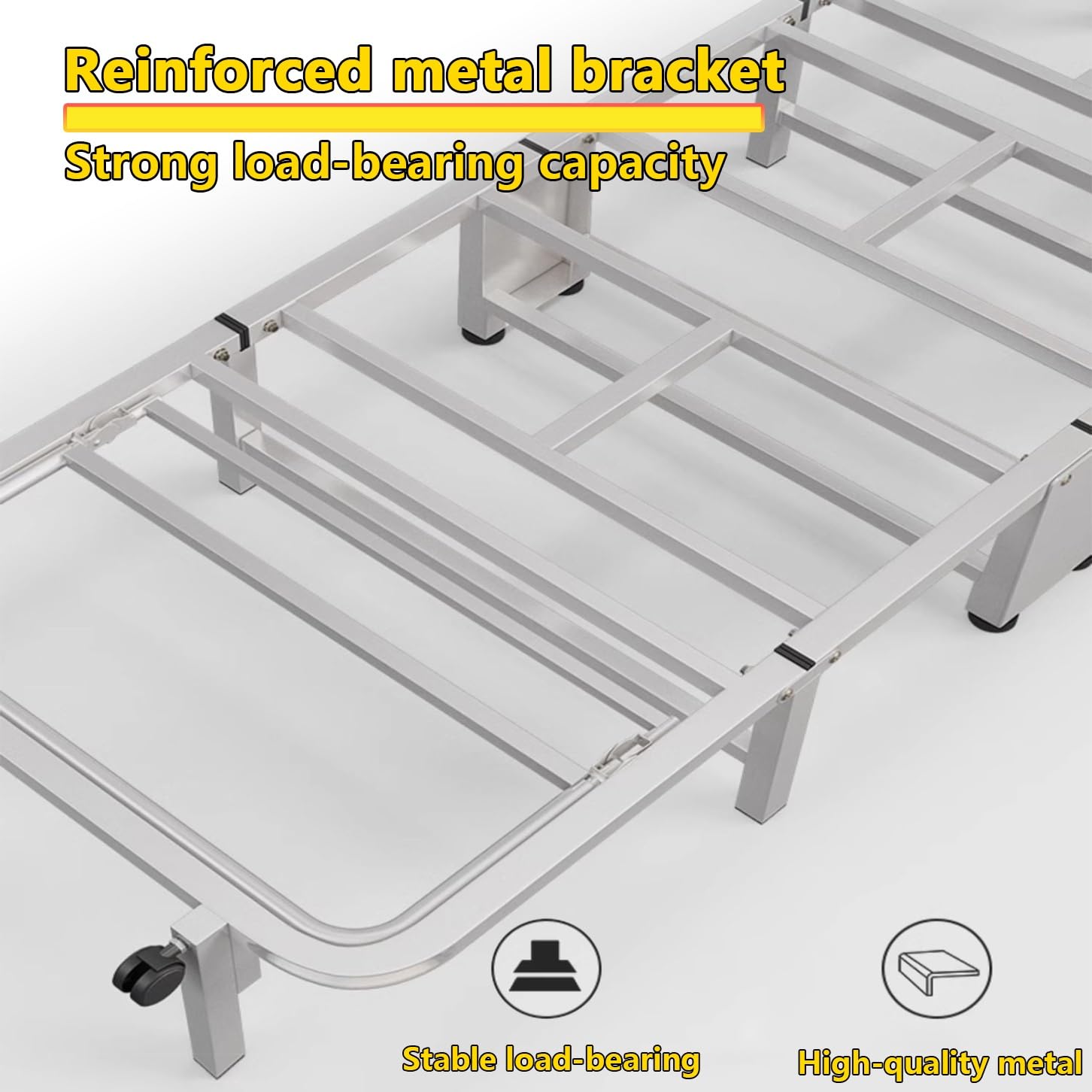 Feldbett mit Matratze Campingbett Klappbar Gästebett Upgraded Feldbett Klappbar mit Auflage für Erwachsene Platz Sparen Einstellbare Neigungshöhe für Camping Garten Innen Outdoor(180x60CM)