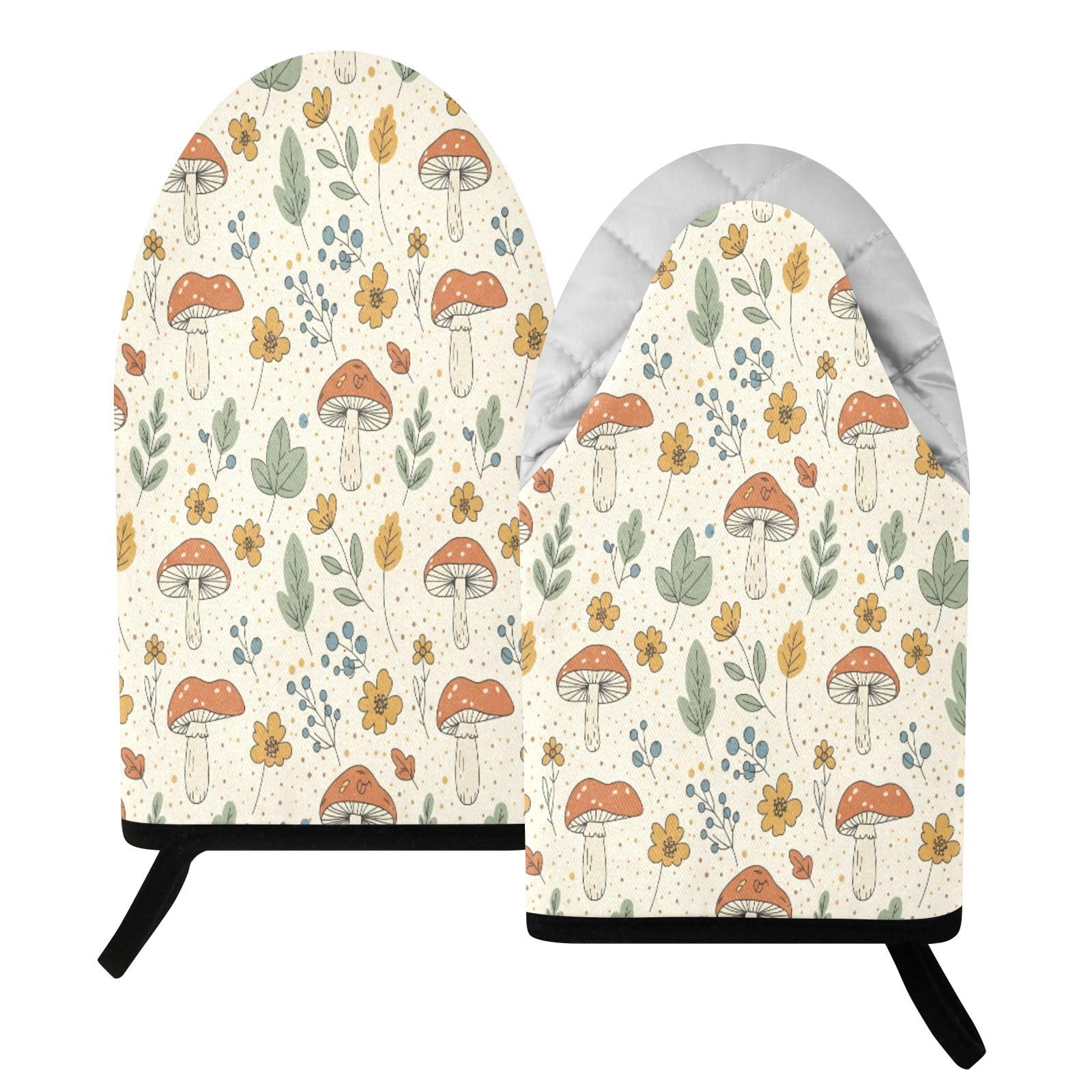 BURSTDDY Mushroom Oven Mitt,Heat Resistant Kitchen Mitts for Cooking