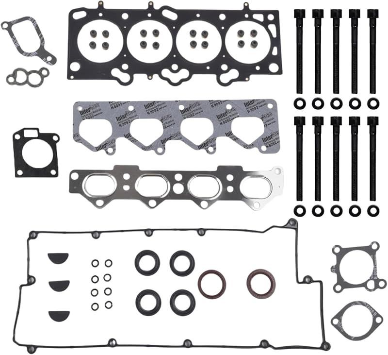Jogo de juntas do cabeçote Quivimoro com parafusos para Hyundai Elantra, Tiburon, Tucson e Kia Soul, Spectra e Sportage 2.0L DOHC – 1 conjunto