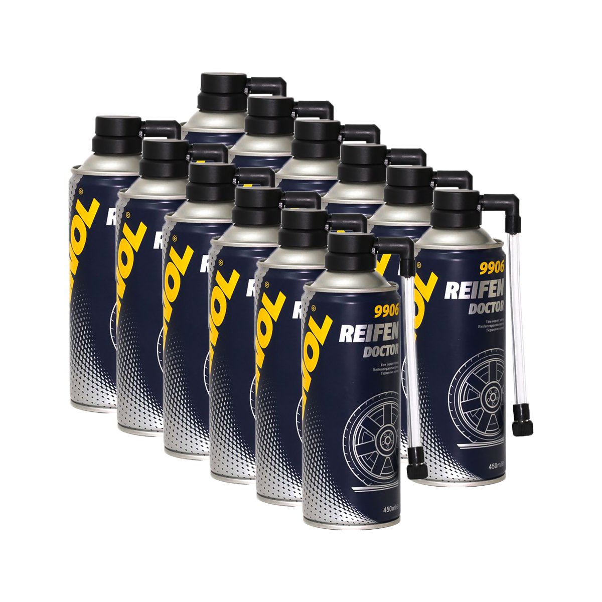 12x MANNOL 9906 Reifen Doctor Reifendichtmittel Pannenhilfe 450ml