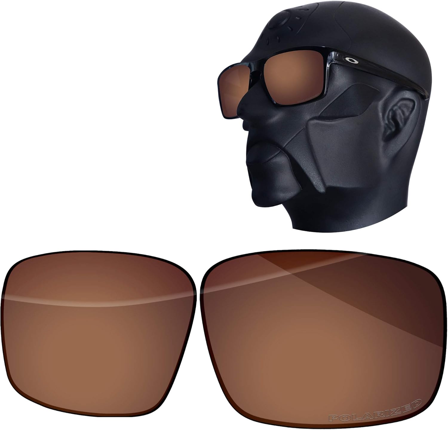 Ensky HardyShield Replacement Lenses for Oakley Sliver XL OO9341 57mm Sunglasses - Saddle Brown