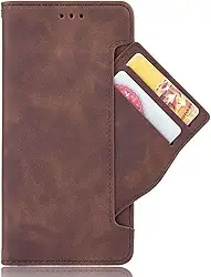 Capa para SHARP Sense,Flip magnético retro,Caso de telefone de couro PU,Design de carteira com slots de cartão removíveis -Brown