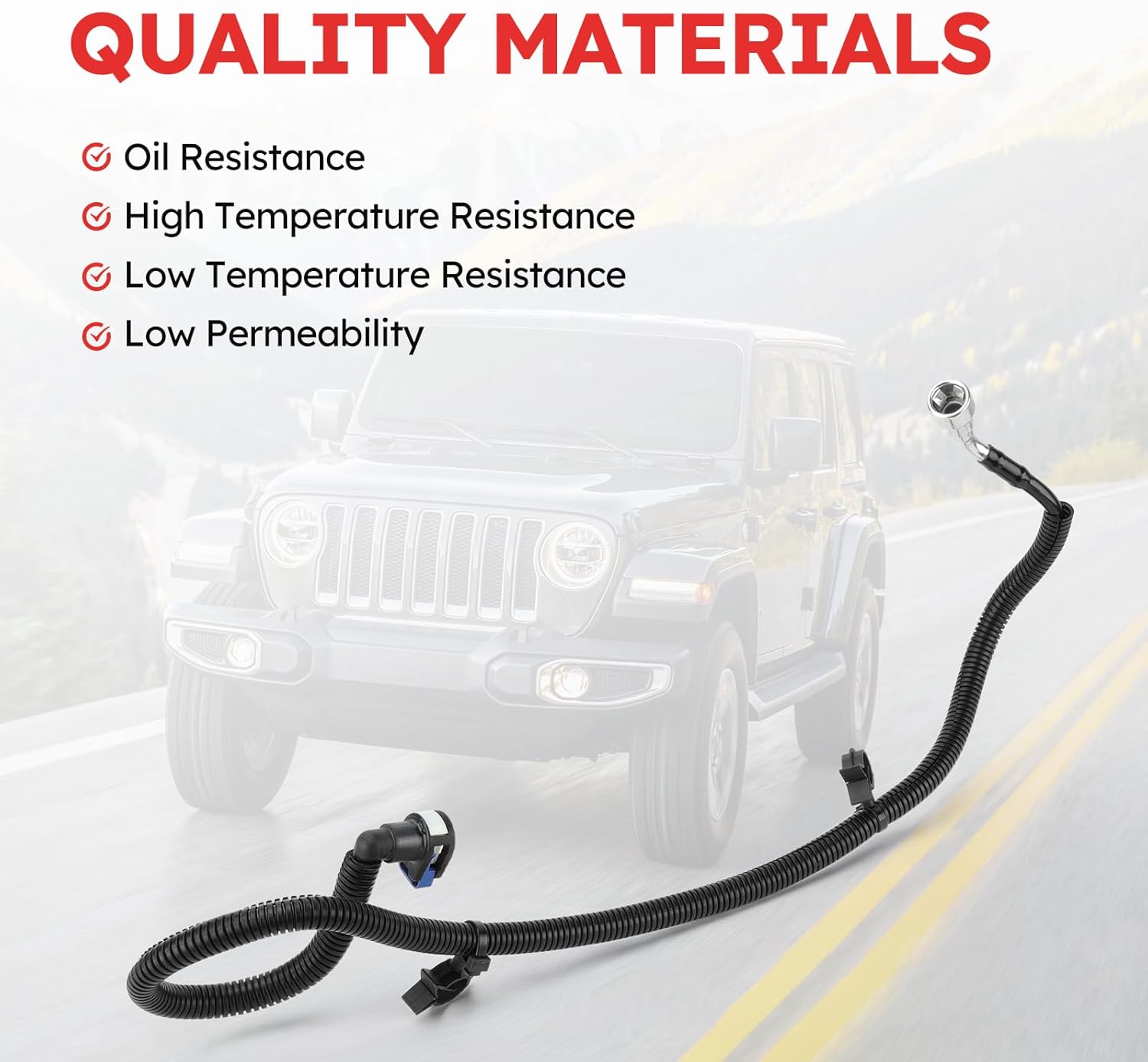 68141849AD Fuel Line Tube Fuel Supply for Jeep 2012-2018 Wrangler 3.6L V6 Gas Replaces# 68141849AA 68141849AB 68141849AC (68141849AD)