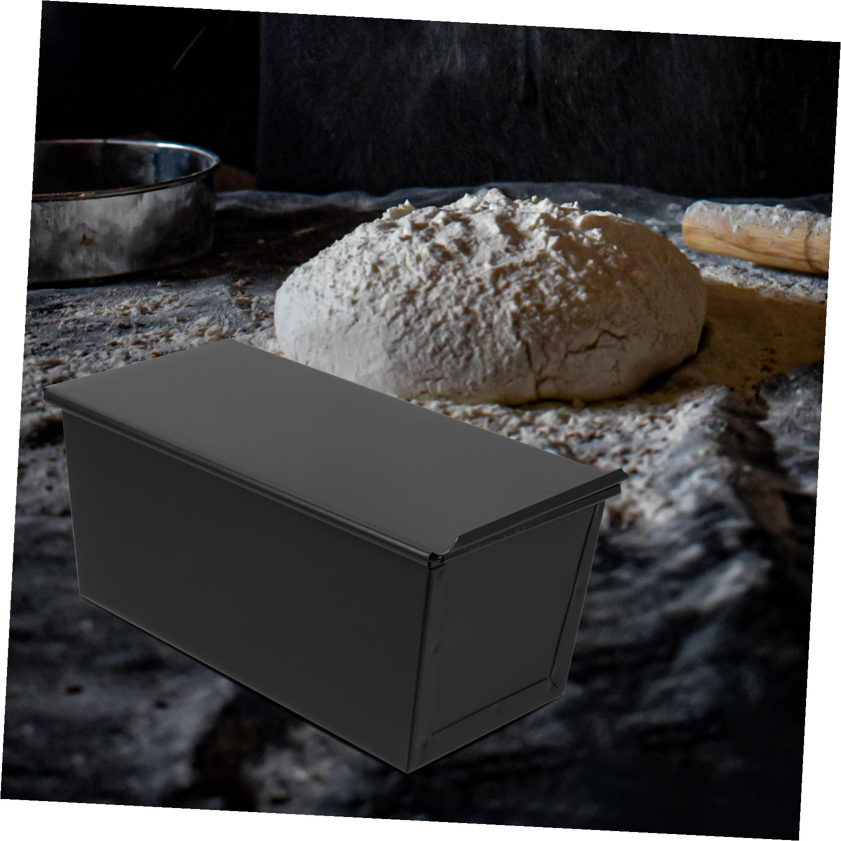 TOYANDONA Eckige Brotbackform mit Deckel aus Kohlenstoffstahl Antihaftbeschichtet Luftzirkulierend Schnittgeschützt Langlebig für Sandwichbrot und Toastbacken zu Hause