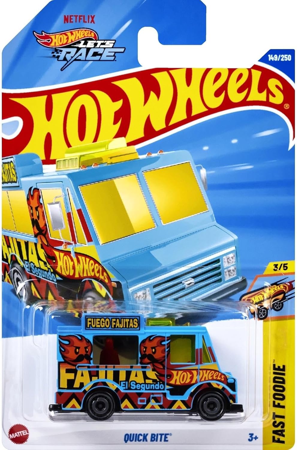 Hot Wheels Quick Bite, Fast Foodie 3/5 [Blue/Fuego Fajitas] 149/250