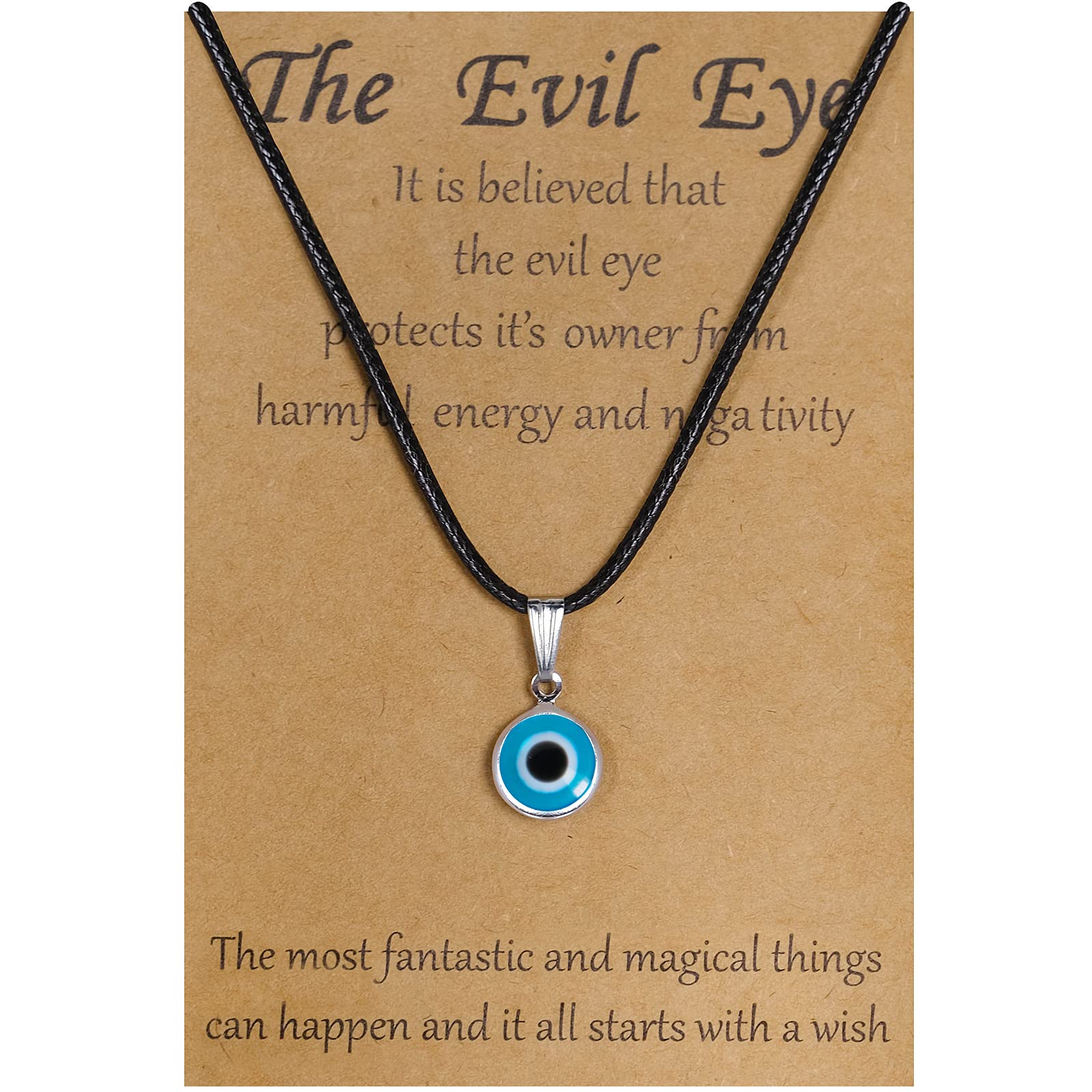 VIBILIA Evil Eye Necklace Sun Pendant Turkish Blue Eye Protection Lucky Necklaces Jewelry Gifts for Men Women (Sun) - Silver, Glass, other gemstones (B0BQDRNGZX) Amazon Price History, Amazon Price Tracker