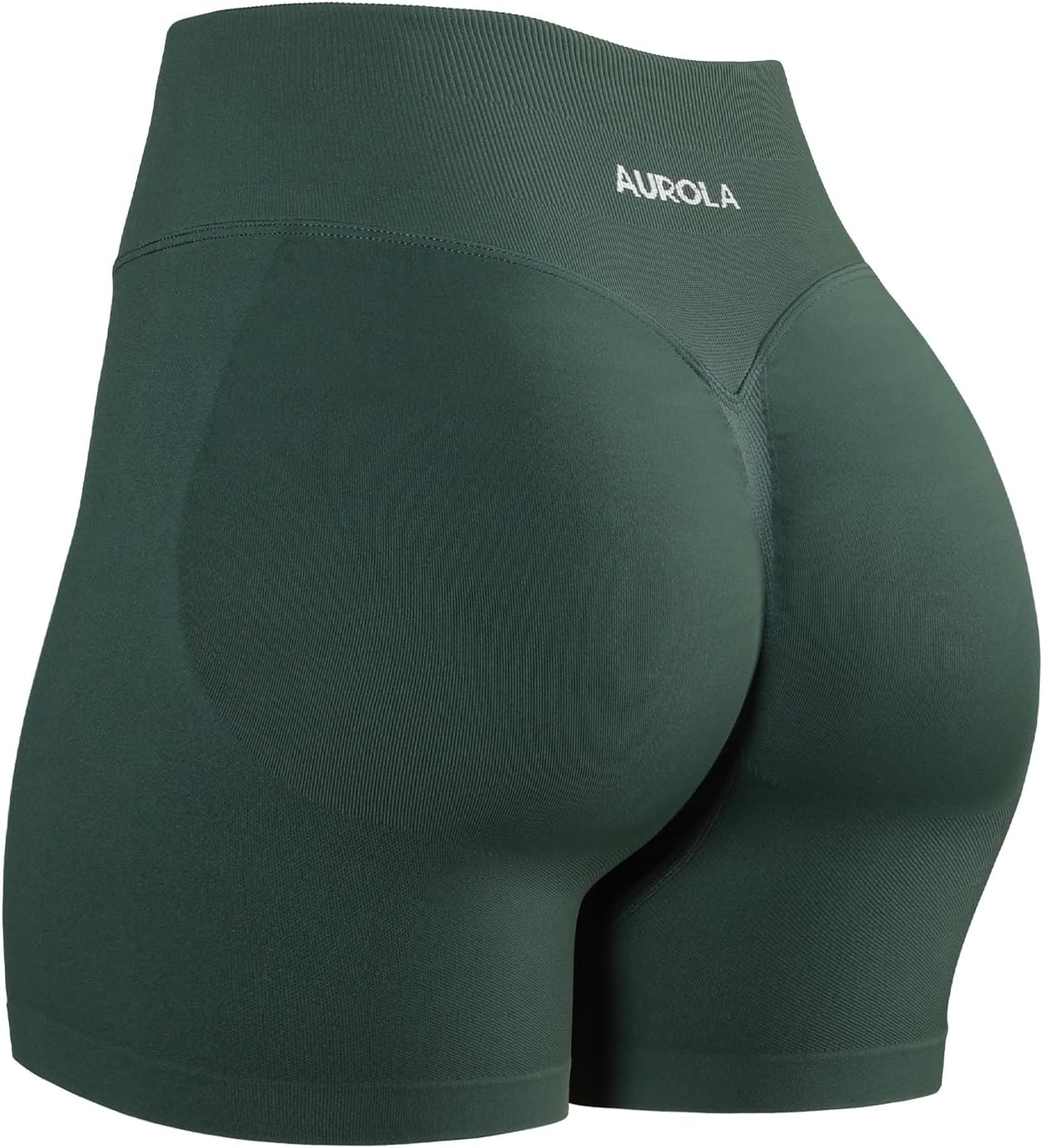 AUROLA Influence Workout Shorts for Women,2.5 3.5 4.5 5.5 6.5 No Roll Up Squat Proof Scrunch Seamless Compression Gym Short