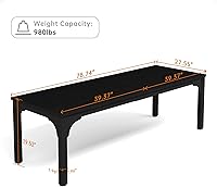 Vista 2 de Mesa de conferencias de 6.56 pies, mesa de seminario rectangular grande súper resistente para 8 personas, mesas largas de negocios, 1 unidad