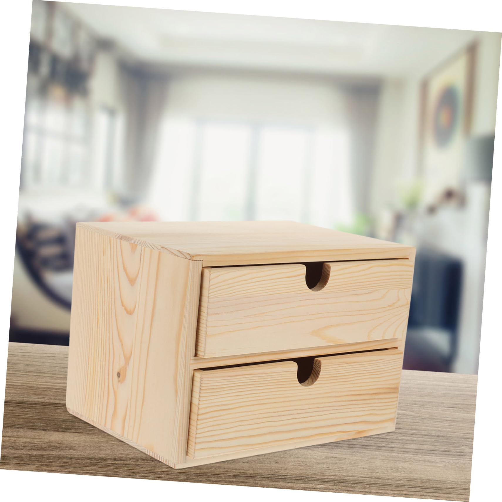 POPETPOP Scatola Portaoggetti in Legno Con Cassetti Organizzatore Da Scrivania Contenitore Per Cancelleria Scatola Portaoggetti Da Ufficio Cassetti Per Vari Articoli