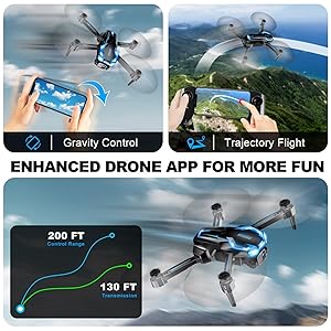 2K HD FPV Drone with Camera for Adults - Altitude Hold, One-Key Takeoff/Landing, 3 Speed Modes, Headless Mode, 2 Batteries, Foldable & Portable, Best Gifts for Beginners, Teen Boys & Girls