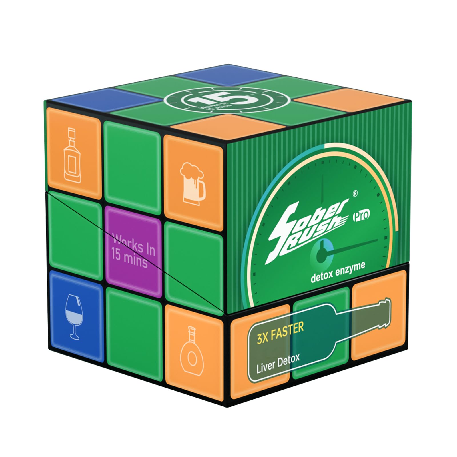 SOBER RUSHAnytime You take Enzyme for Alcohol Metabolism, Morning Recovery, Anti Alcohol & Party Smart Support, Liver Health, Rave Essentials,NADH Patented Formula (6 Servings/Box)