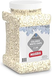 Dependable Food White Chocolate Chips – 2 Lb. Bulk Container -Kosher, Wh...