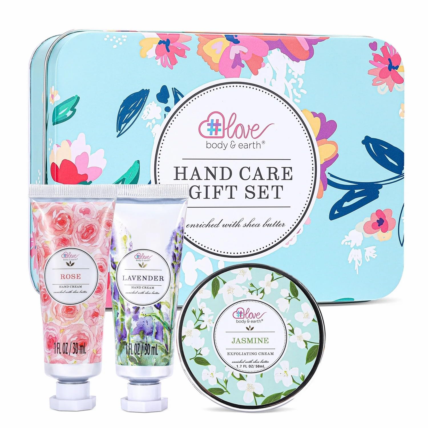 Hand Cream Gift Sets with Exfoliating Cream , Shea Butter Hand Lotion for Women Birthday Gifts