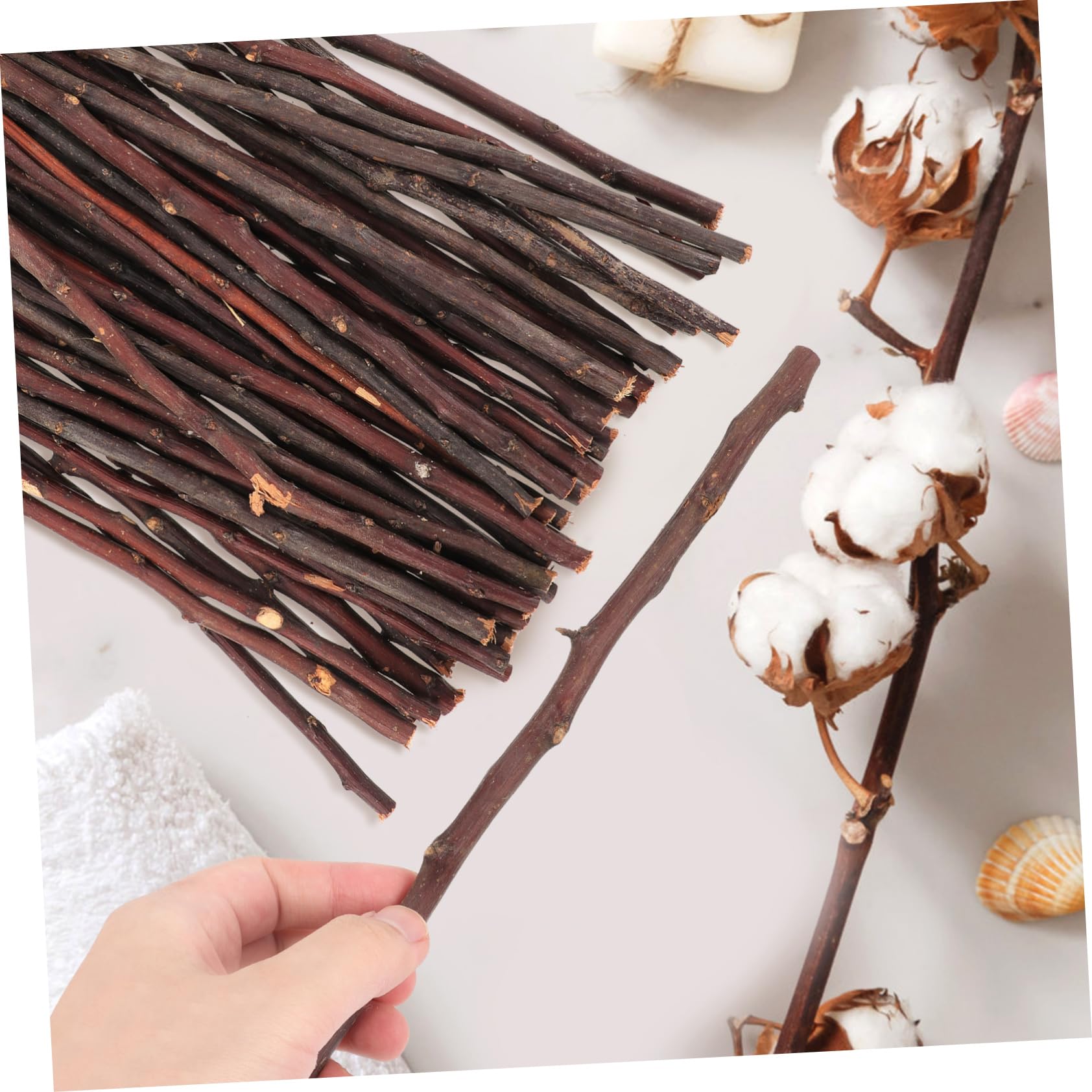 Palitos de Madera Natural Fáciles de Sujetar y Resistentes 50 Forma Redonda para Manualidades Ideales para Proyectos DIY y Decoraciones de Boda