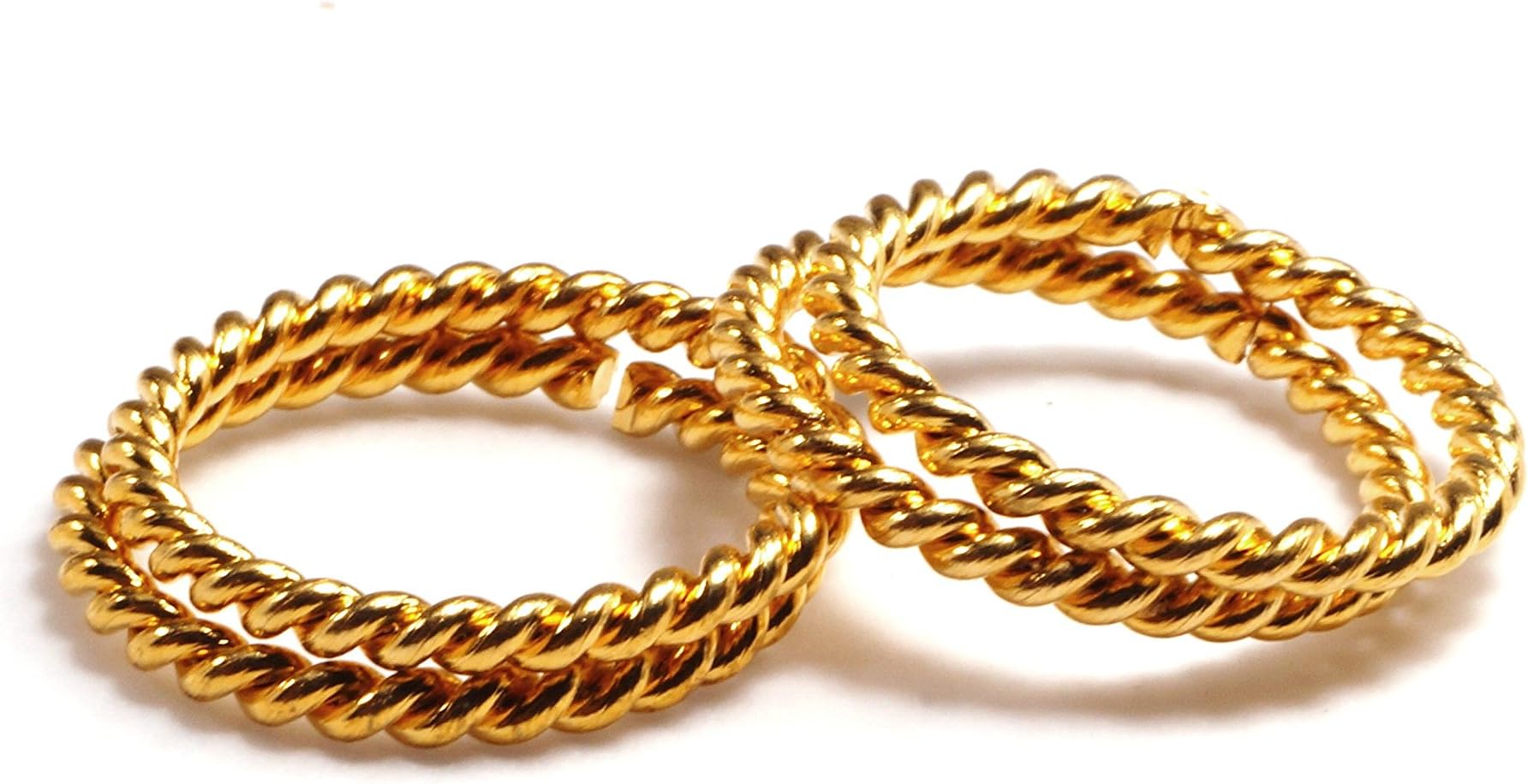 Deccani HandicraftsDaily Use Metal Alloy (Panchaloha) Toe Ring for Women- Single Round in a Twisted Pattern