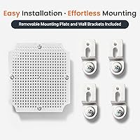 Vista 8 de QILIPSU - Caja de conexiones de acero inoxidable con tapa, bisagras y placa de montaje, universal, impermeable IP67, plástico ABS, gris, recinto