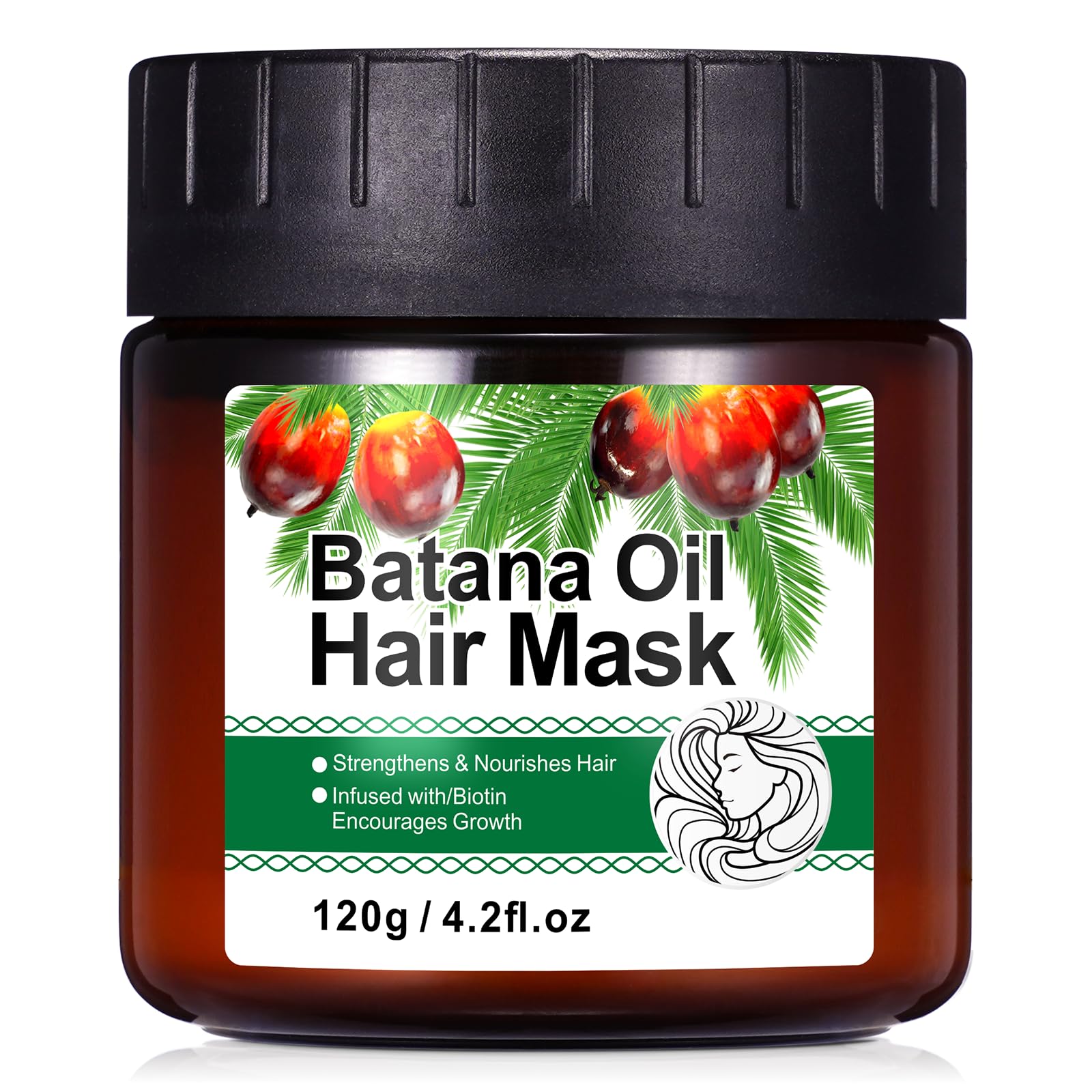 Batana Oil Hair Mask 120g and 3in1 Shampoo - Enhances and Nourishes, Promotes Healthy Growth, Deeply Repairs Damaged and Curly Hair - Suitable for All Types (HairMask)