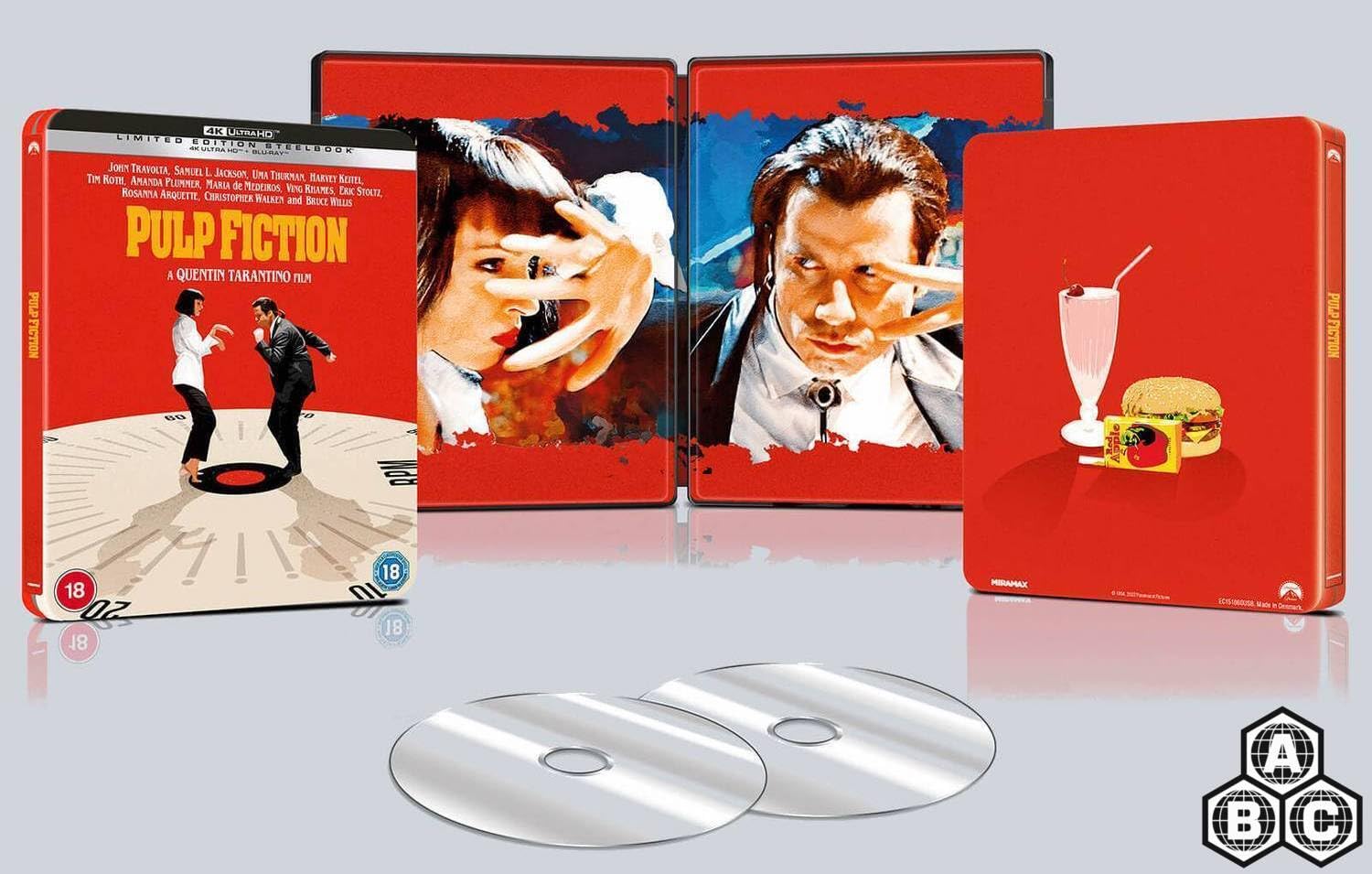 Pulp Fiction – Limited Edition, Steelbook / 1994 (Special Features) [4K UHD + Blu-ray] [Region Free]