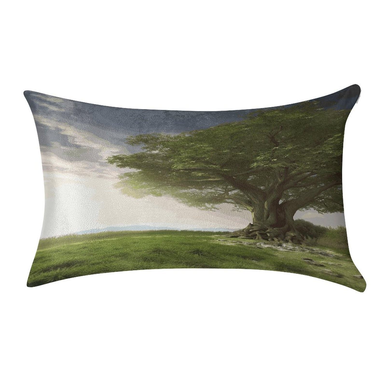 MUSM Tree with Branch Scenery Pillow Case 12"X20" Luxury Velvet Throw Pillow Cover Fade Resistant Cozy Soft Pillowcases Pillow Protector Pillow Shams Lumbar Pillow Shells for Home&Gifts