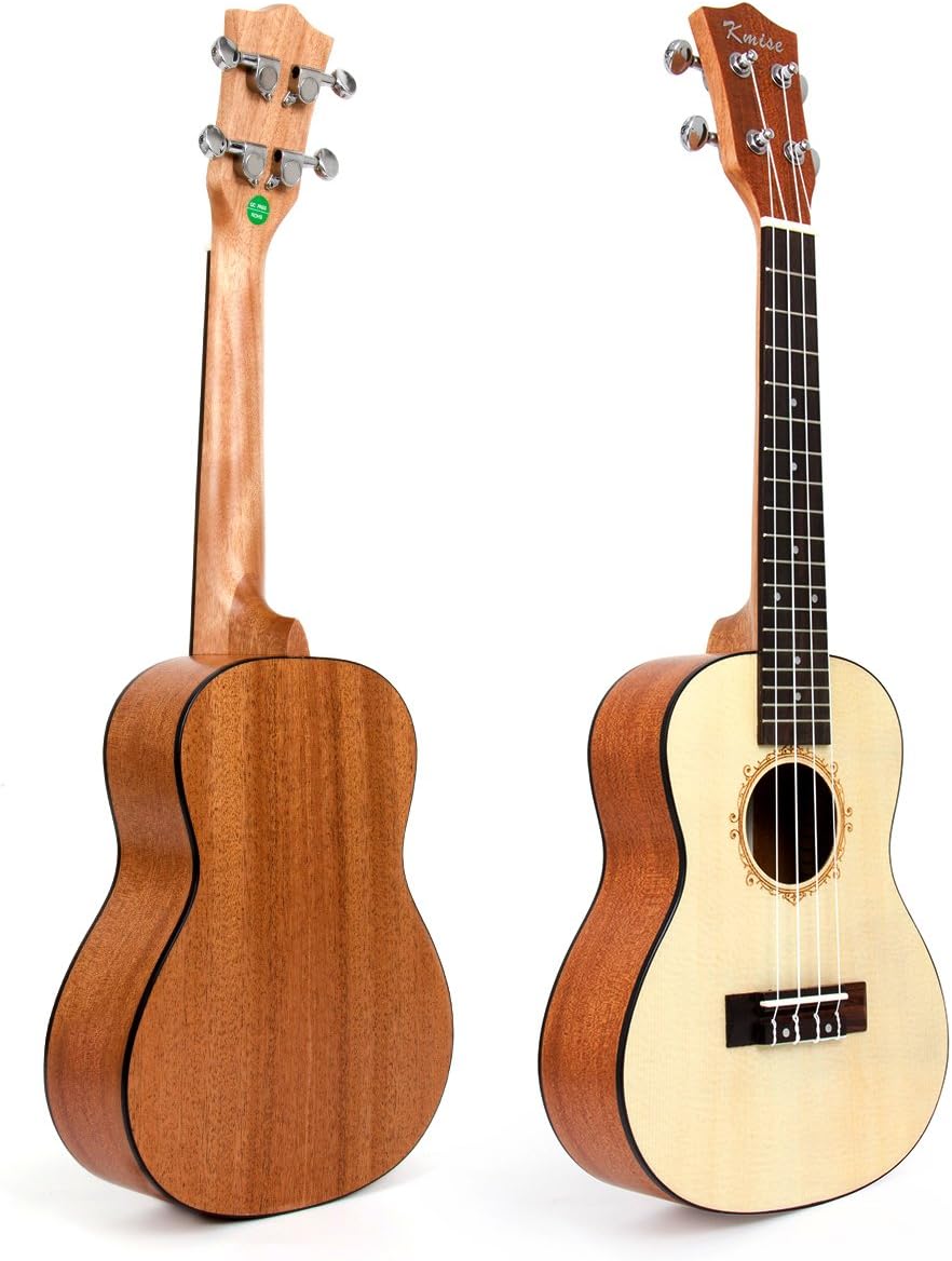 23 Inch Solid Spruce Concert Ukulele with Bag and Togo Ubuy