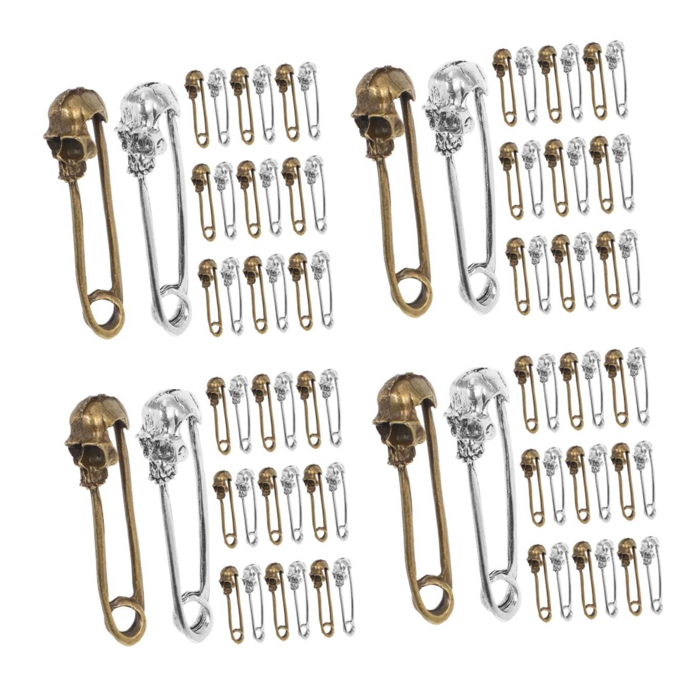 SEWACC 80pièces Épingles De Broche Forme De Crâne Pour Vêtements Et Accessoires Épingles De Sécurité Pratiques Pour Couture Et Décoration