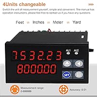 Vista 2 de JIAWANSHUN Digital Length Meter Counter Mechanical Length Counter Single Measure Wheel Unit in Feet Meter with Control Function 0-999999 Input