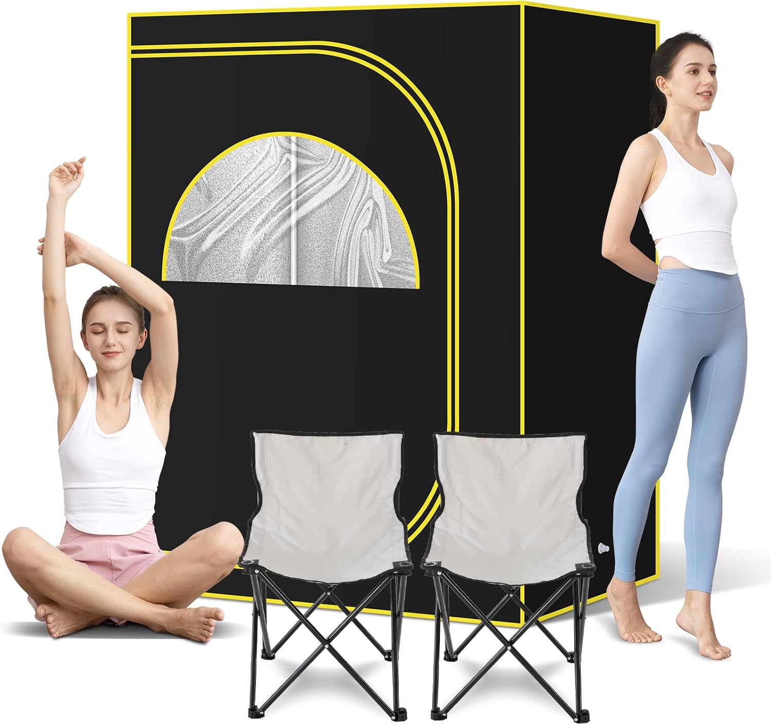 amocane Oversize Full Body Steam Sauna for Home Spa, Two