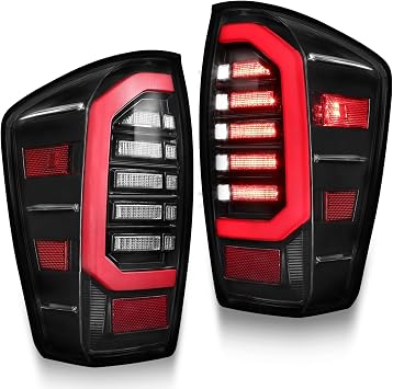 MAYELLO Plug and Play LED Tail Lights Compatible with 20162023 Toyota Tacoma Pickup SR/TRD/Limited/Trail, Clear Lens Black Upgrade Rear Lamps