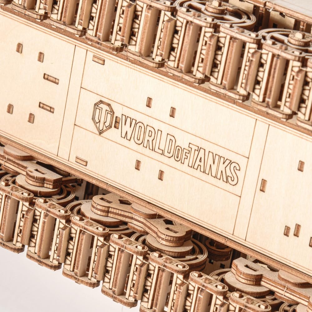 little story World of Tanks Panzer 3D Holzmodell – Panzerkampfwagen Offizielles Lizenzmodell zum Zusammenbauen - DYI Kriegsmaschine Lernspielzeug Bausatz für Kinder Holz Kampfpanzer 3D-Puzzle (FV4005)