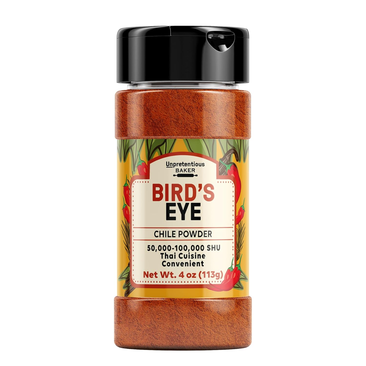Unpretentious Bird's Eye Chile Pepper Powder, Thai Chile, 50,000-100,000 SHU, Southeast Asian Cuisine (9.28 Ounce)