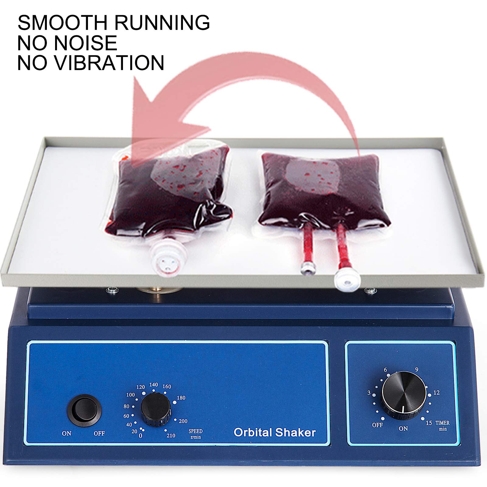 VEVOR Orbital Rotator Shaker Adjustable Speed at 0210 RPM Digital Orbital Shaker 015 min