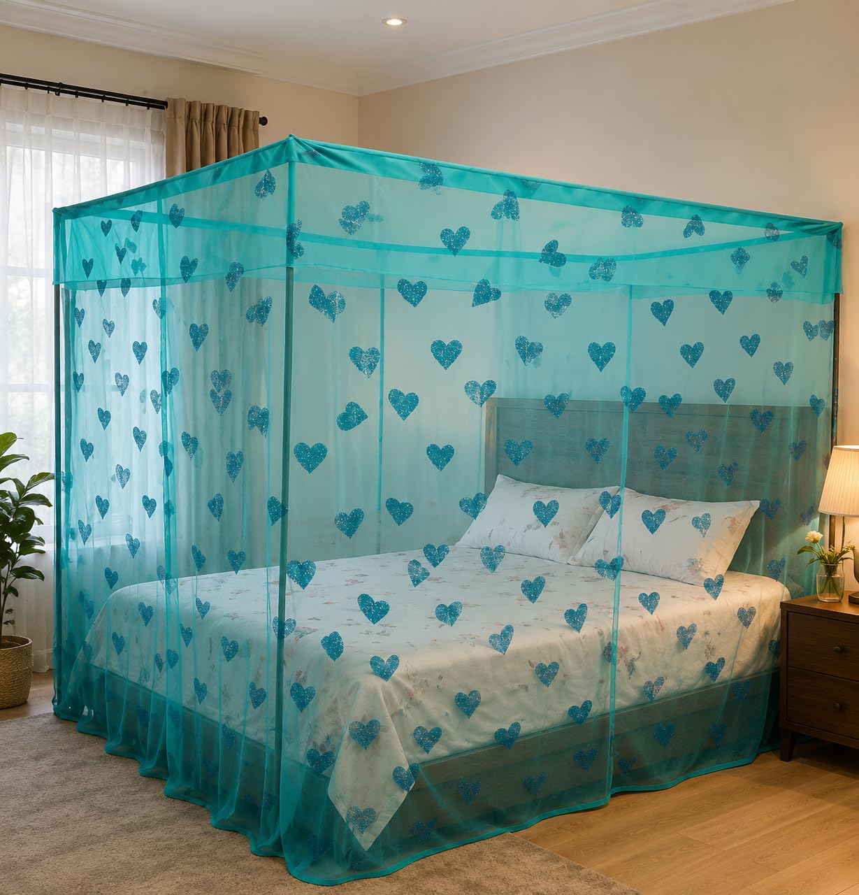 Luxury Purple Mosquito Net - Double Bed Protection -13