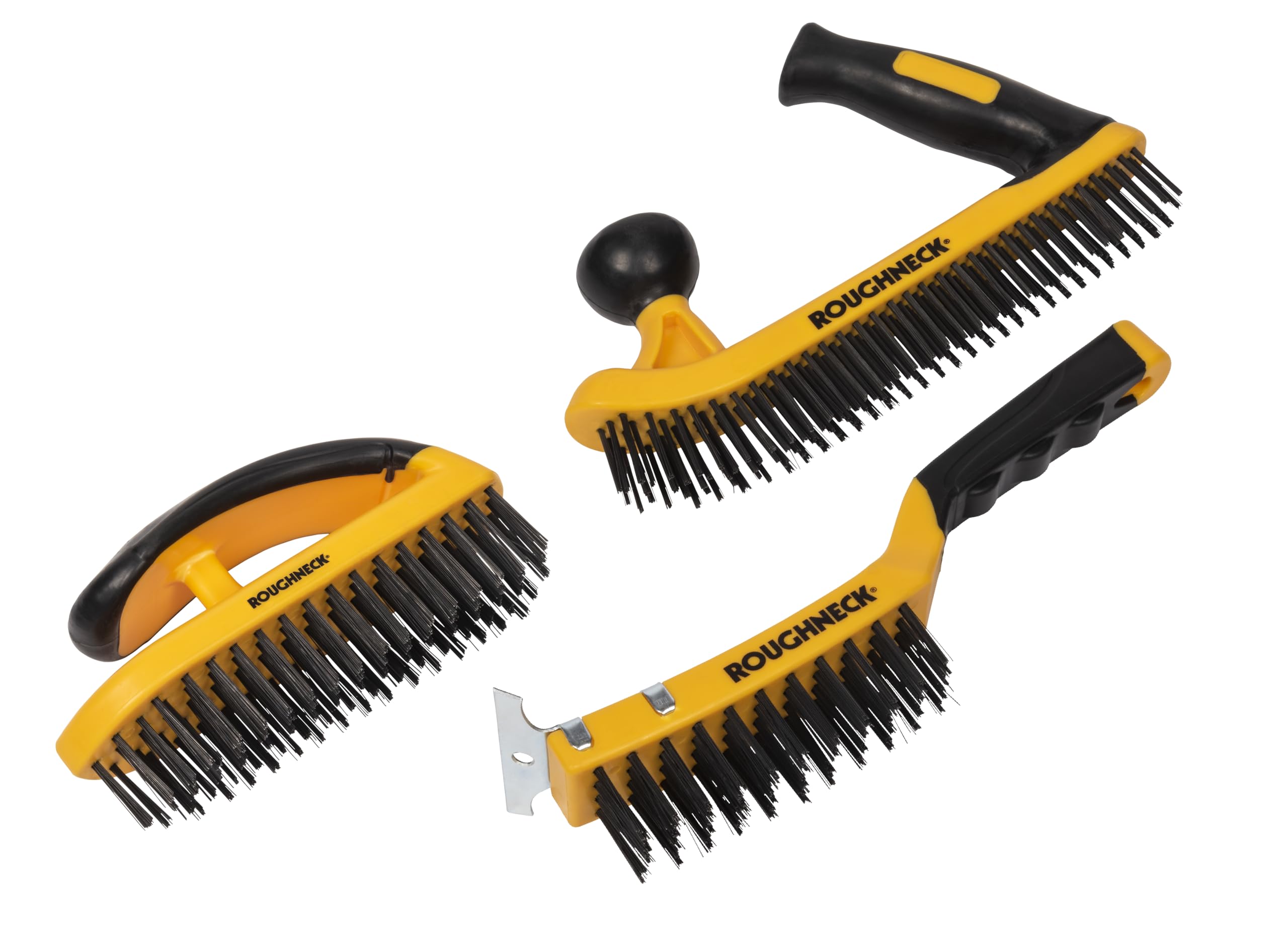 Roughneck 3 Piece Heavy Duty Hand Wire Brush Set